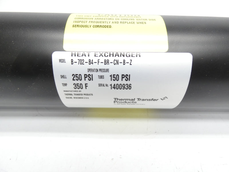THERMAL TRANSFER PRODUCTS B-702-B4-F-BR-CN-B-Z 250PSI NSNP