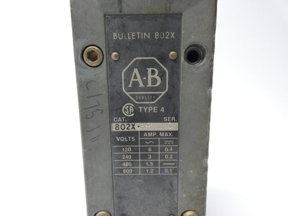 ALLEN BRADLEY 802X-A4 SER. C 600V 6A UNMP