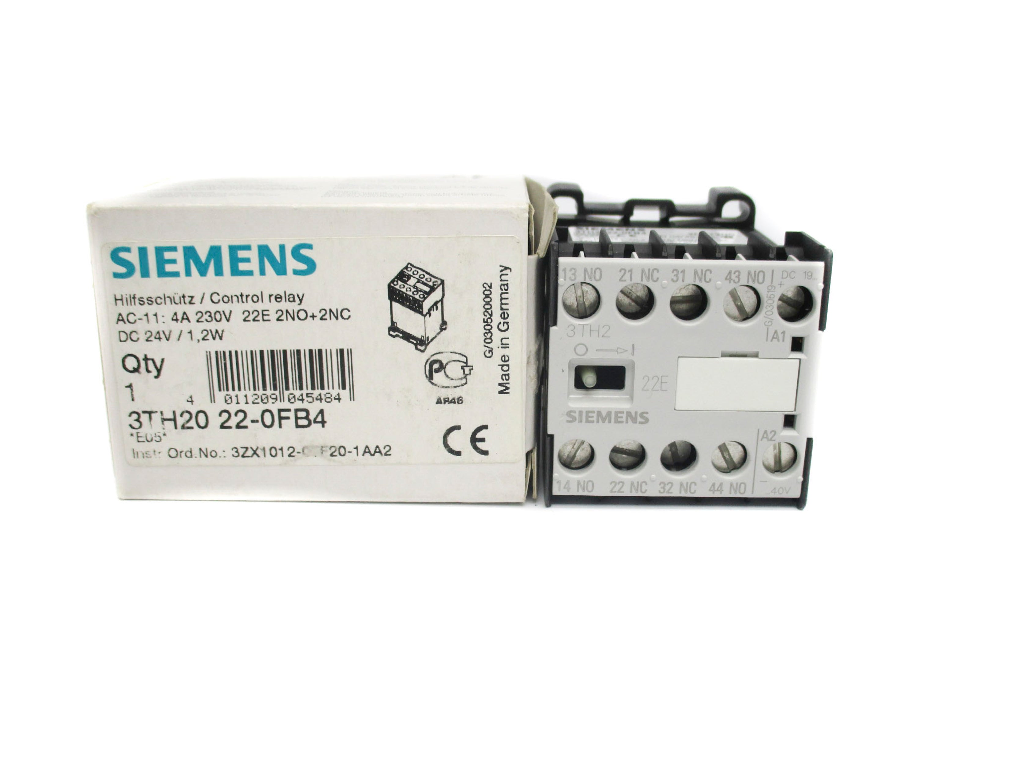 SIEMENS 3TH2022-0FB4 24VDC 10A NSMP
