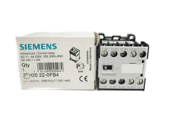 SIEMENS 3TH2022-0FB4 24VDC 10A NSMP