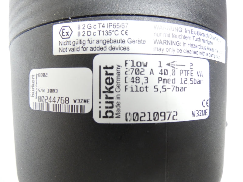 BURKERT 2702 8693 8802 24V NSNP