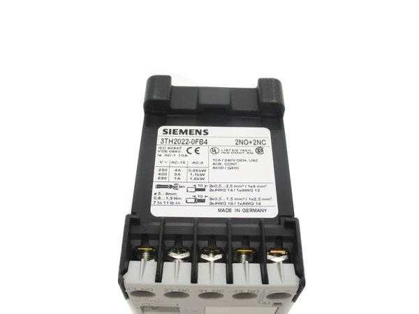 SIEMENS 3TH2022-0FB4 24VDC 10A NSMP