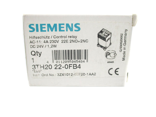 SIEMENS 3TH2022-0FB4 24VDC 10A NSMP