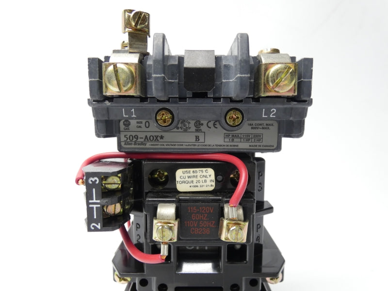 ALLEN BRADLEY 509-AOXD SER. B 110/115-120V 18A NSMP