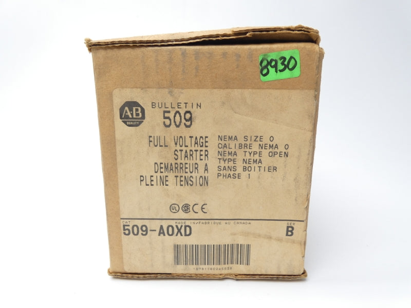 ALLEN BRADLEY 509-AOXD SER. B 110/115-120V 18A NSMP
