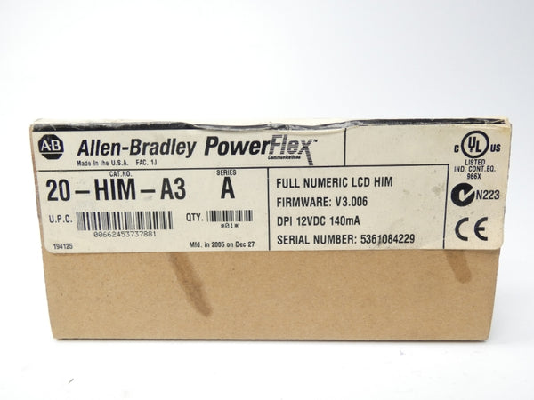 ALLEN BRADLEY 20-HIM-A3 SER. A F/W V3.006 12VDC DATE: 2005 NSFS