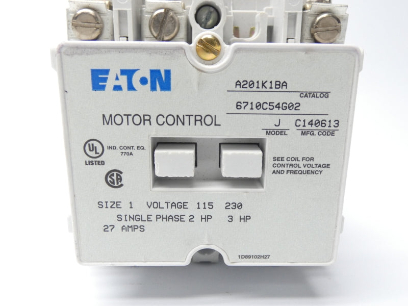 EATON A201K1BA 115-230V 27A NSNP