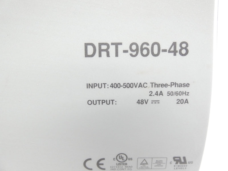 MEAN WELL DRT-960-48 400-500VAC 20A UNMP