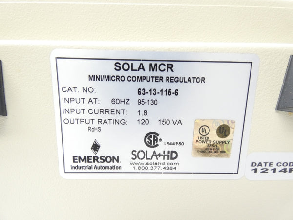 SOLA 63-13-115-6 120/150V UNMP