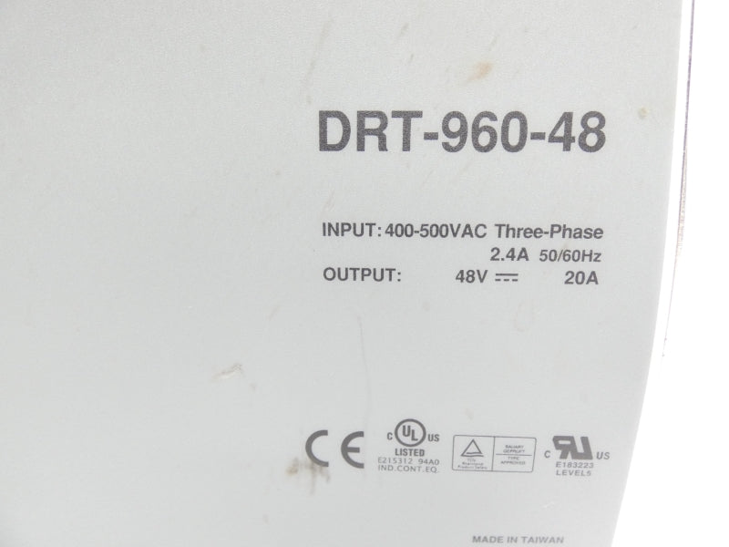 MEAN WELL DRT-960-48 400-500VAC 20A (AS PICTURED) UNMP