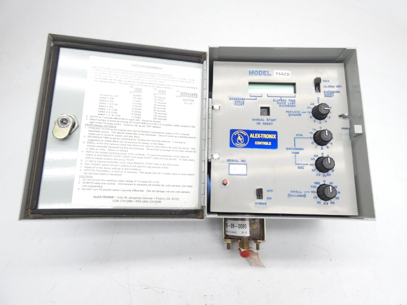 ALEX-TRONIX CONTROLS F4ACD 230VAC 1.6A 0-15PSID UNMP