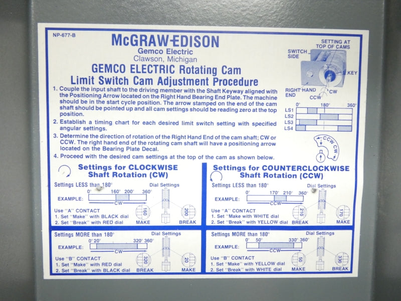 MCGRAW EDISON NP-677-B UNMP
