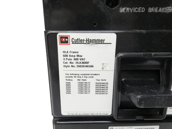 EATON HLA3600M 600VAC 600A REMAN