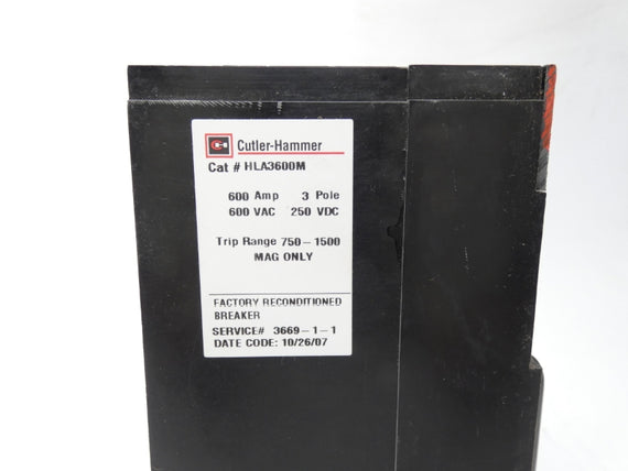 EATON HLA3600M 600VAC 600A REMAN