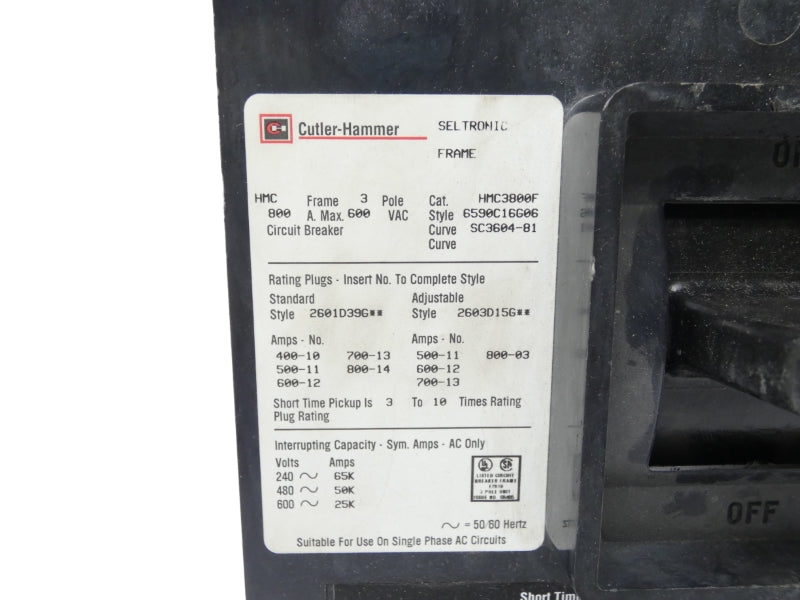 EATON HMC3800F 600VAC 800A NSMP