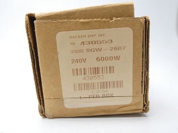 BACKER EHP SGW-2607 430553 240V NSMP