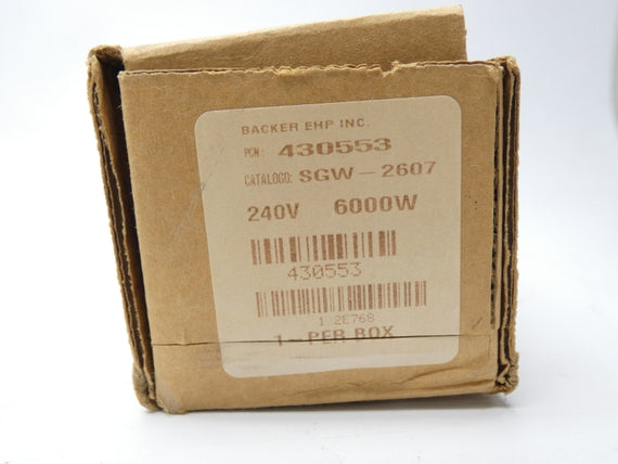BACKER EHP SGW-2607 430553 240V NSMP