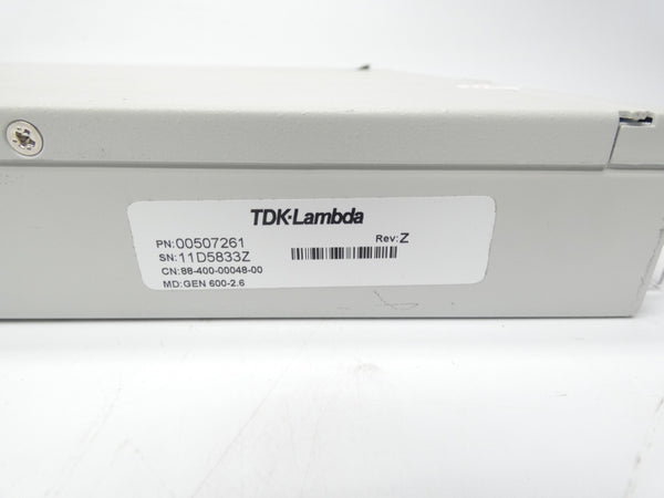 TDK LAMBDA GEN1500W 00507261 REV. Z 0-600V 0-2.6A NSNP