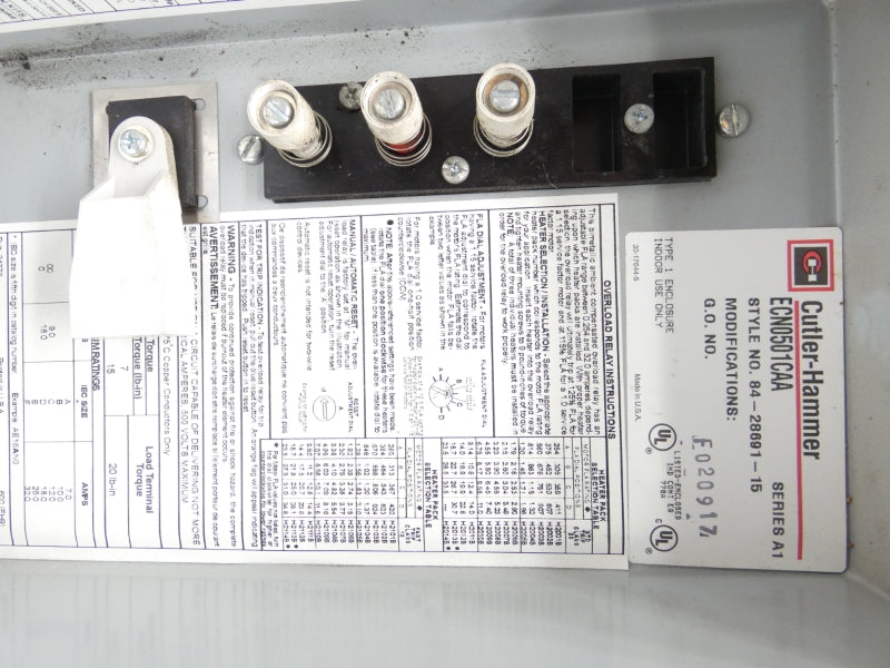 CUTLER HAMMER ECN0501CAA SER. A1 600V 32.0A UNMP
