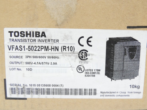 TOSHIBA VFAS1-5022PM-HN 500/600V 7.6/6.7A NSMP