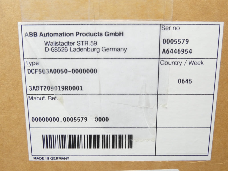 ABB DCF503A0050-0000000 100-500V 50A NSMP