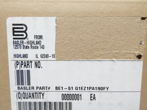 BASLER ELECTRIC BE1-51 G1EZ1PA1N0FY NSMP