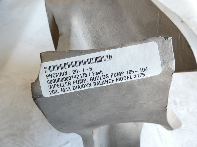 GOULDS PUMP 3175 105-104-203 3-1/2" 17" UNMP
