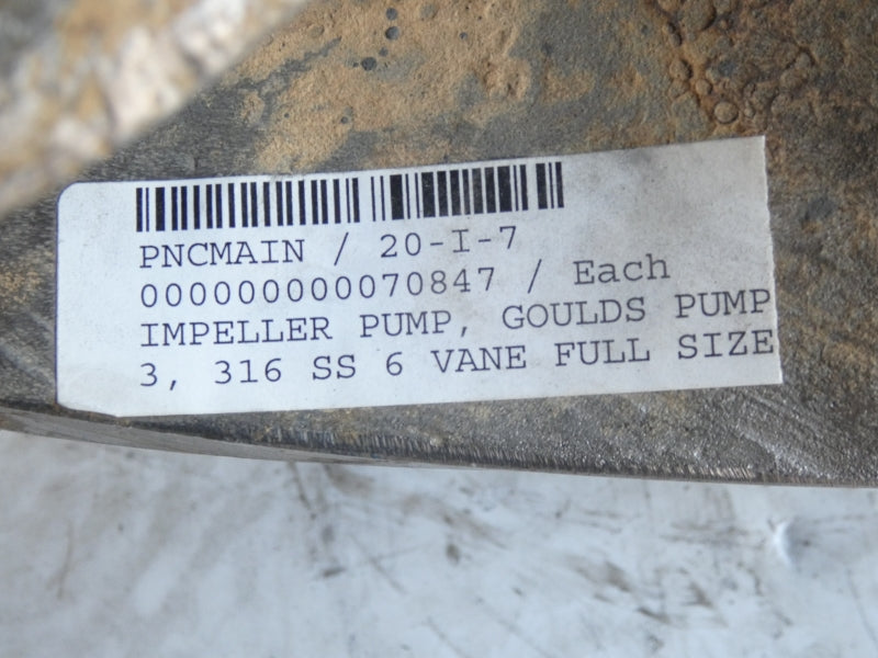 GOULDS PUMP 56174 2121 3" 18" UNMP