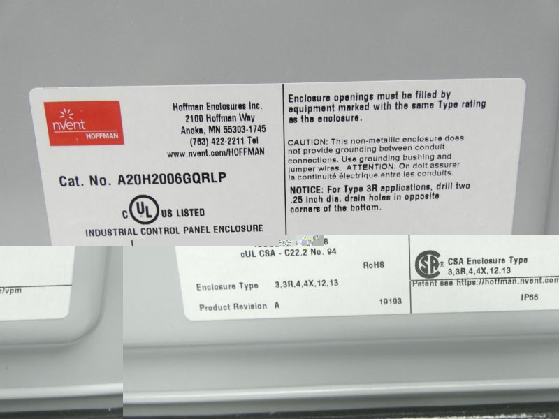 HOFFMAN A20H2006GQRLP NSMP