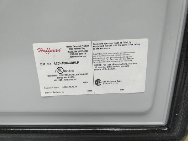 HOFFMAN A20H1606GQRLP NSNP
