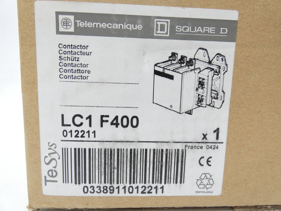 TELEMECANIQUE LC1F400 600VAC 420A NO COIL NSMP