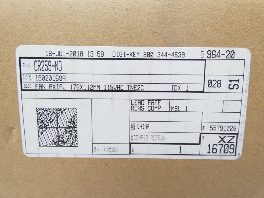 COMAIR ROTATION 19020169A TNE2C 115VAC NSFS