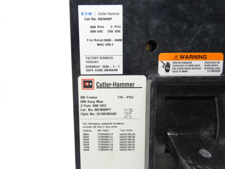EATON NB3600P 600VAC 600A NSMP