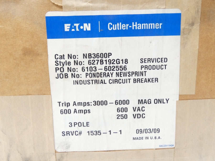 EATON NB3600P 600VAC 600A NSMP