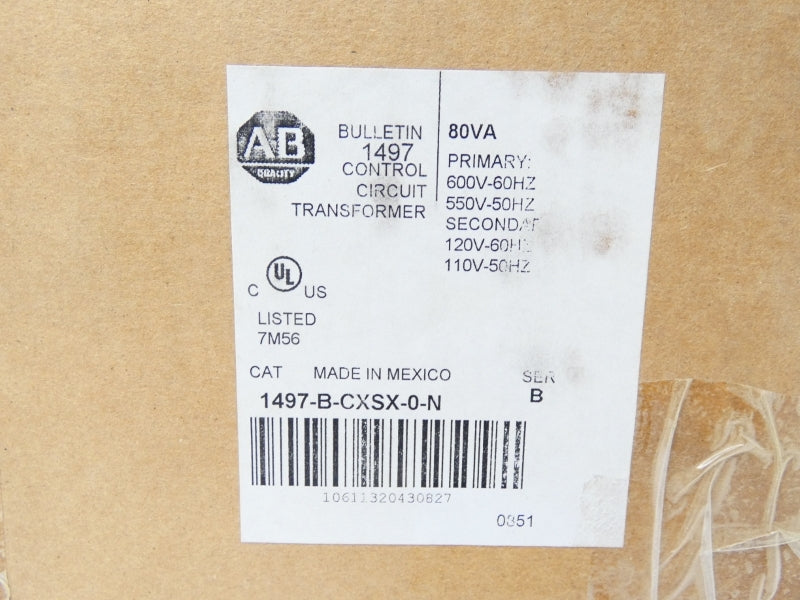 ALLEN BRADLEY 1497-B-CXSX-0-N SER. B 600V (BR/WH) NSFS
