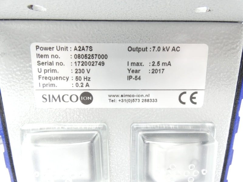 SIMCO ION A2A7S 0805257000 230V 0.2A NSMP