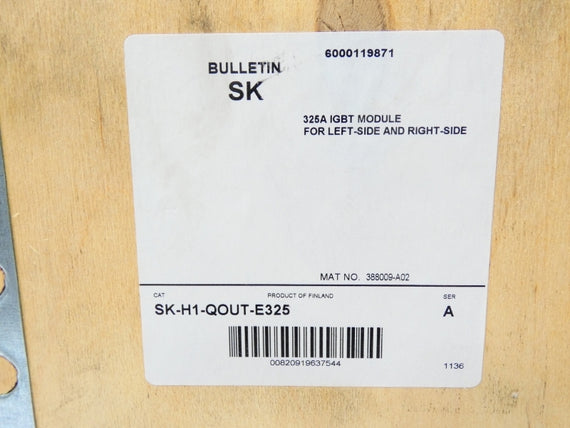 ALLEN BRADLEY SK-H1-QOUT-E325 SER. A (BR/WH) NSMP
