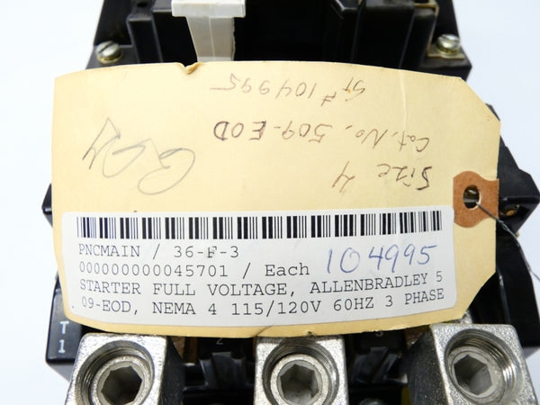 ALLEN BRADLEY 509-EOD 110/115-120V UNMP