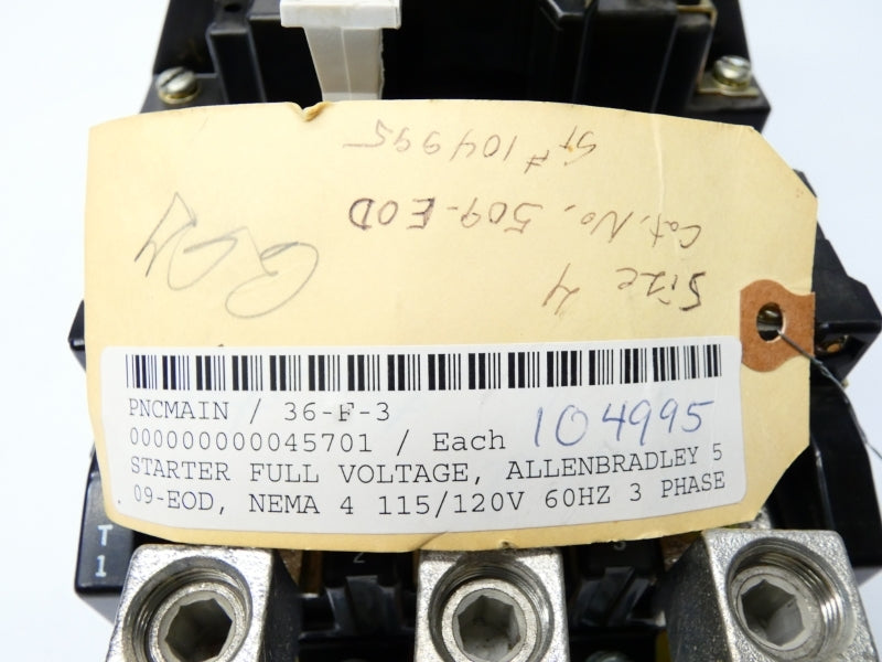 ALLEN BRADLEY 509-EOD 110/115-120V UNMP
