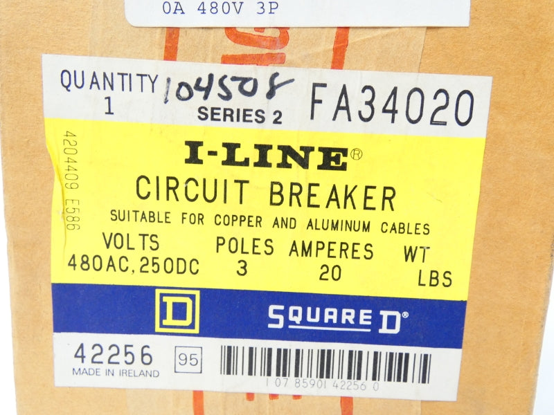 SQUARE D FA34020 SER. 2 480VAC 20A (GREY) NSMP