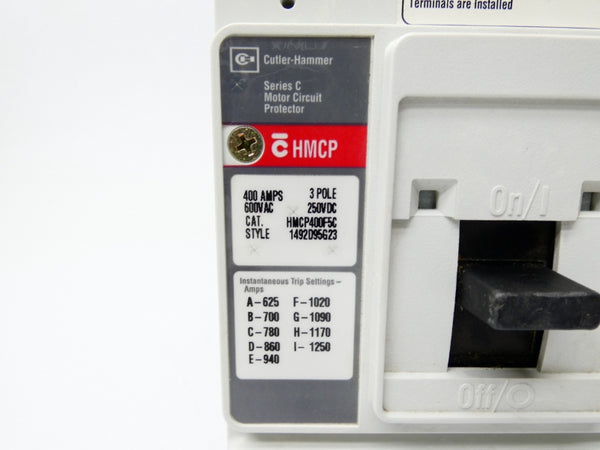 CUTLER HAMMER HMCP400F5C SER. C 600VAC 400A NSNP