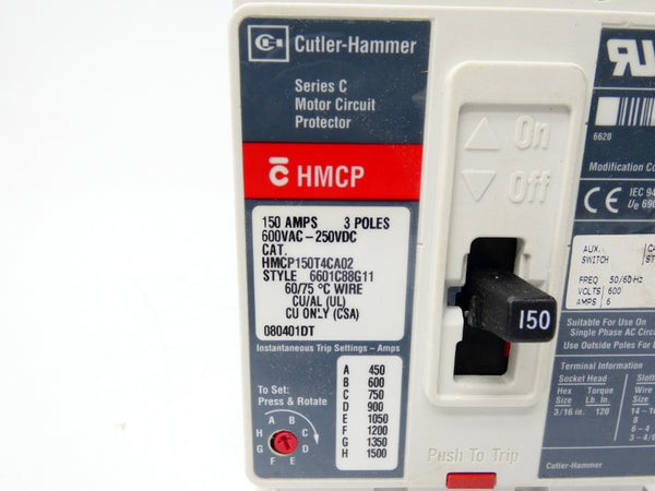 CUTLER HAMMER HMCP150F5CA02 SER. C 600VAC 150A NSMP
