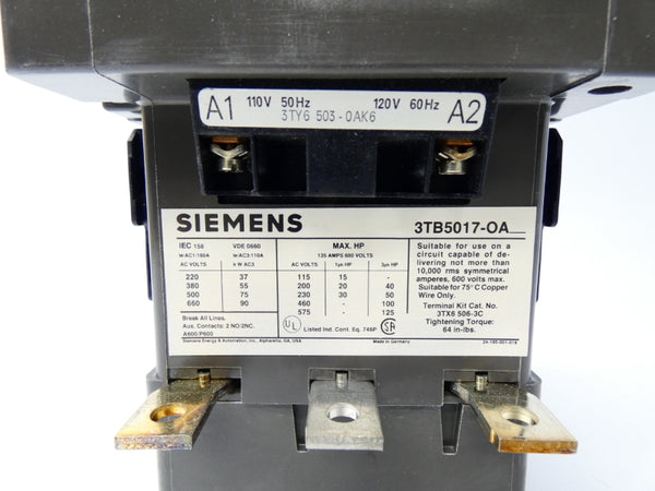 SIEMENS 3TB5017-0AA8 110/120V NSMP