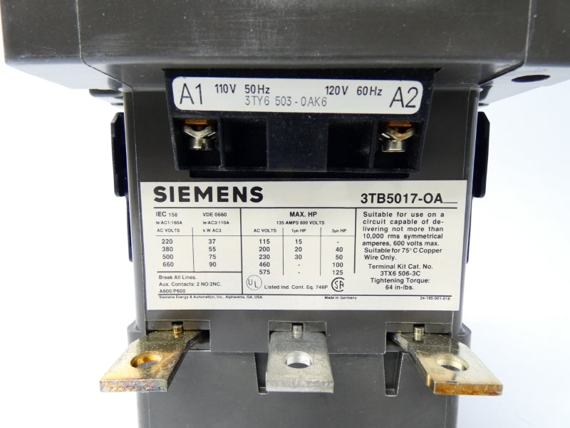SIEMENS 3TB5017-0AA8 110/120V NSMP