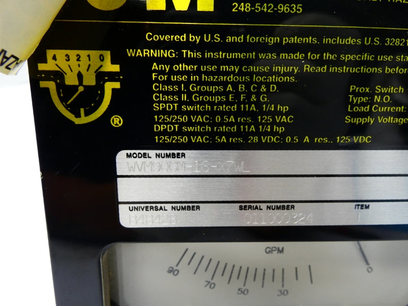 UFM WVM90GM-16-X7WL 125/250VAC 11A 2-1/4" NSNP