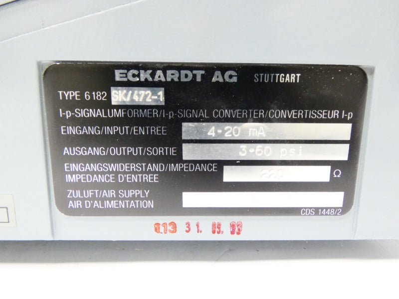 ECKARDT 6182 SK/472-1 3-60PSI UNMP