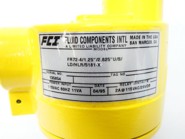 FCI FR72-4-1.25/2.625U/S/LD/HLR/5181-X 115VAC 2A NSNP