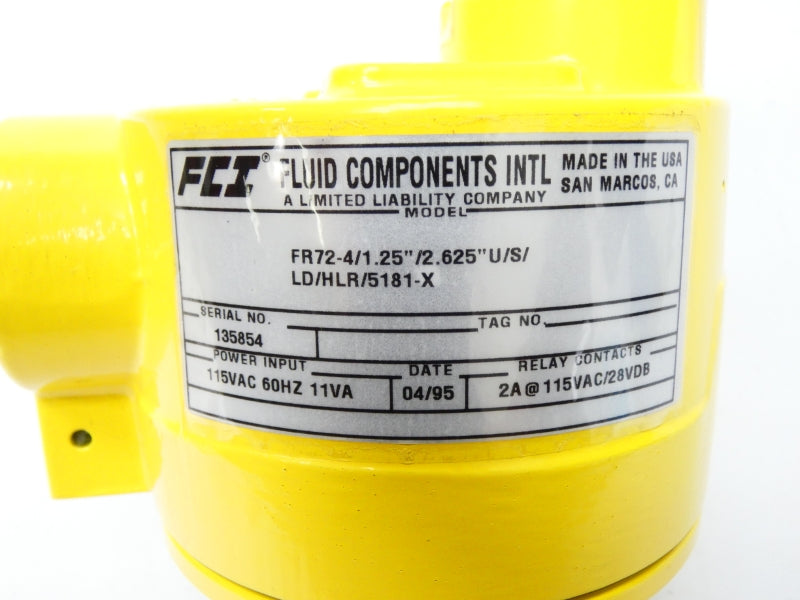 FCI FR72-4-1.25/2.625U/S/LD/HLR/5181-X 115VAC 2A NSNP
