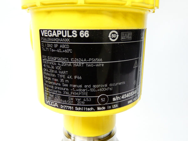 VEGA VEGAPULS66 PS66.UXHAM2HANXK 9.6-36VDC NSNP