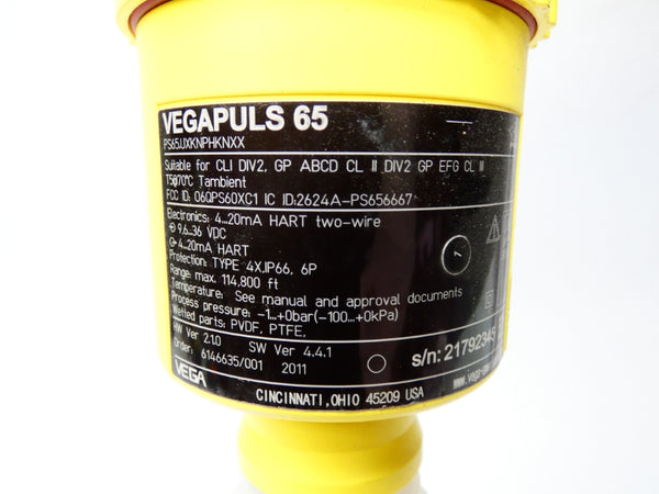 VEGA VEGAPULS65 PS65.UXKNPHKNXX 9.6-36VDC NSNP